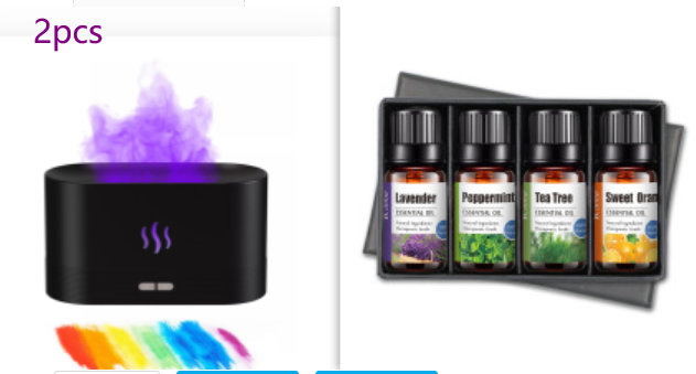 Diffuseur d'aromathérapie avec ampoule de flamme