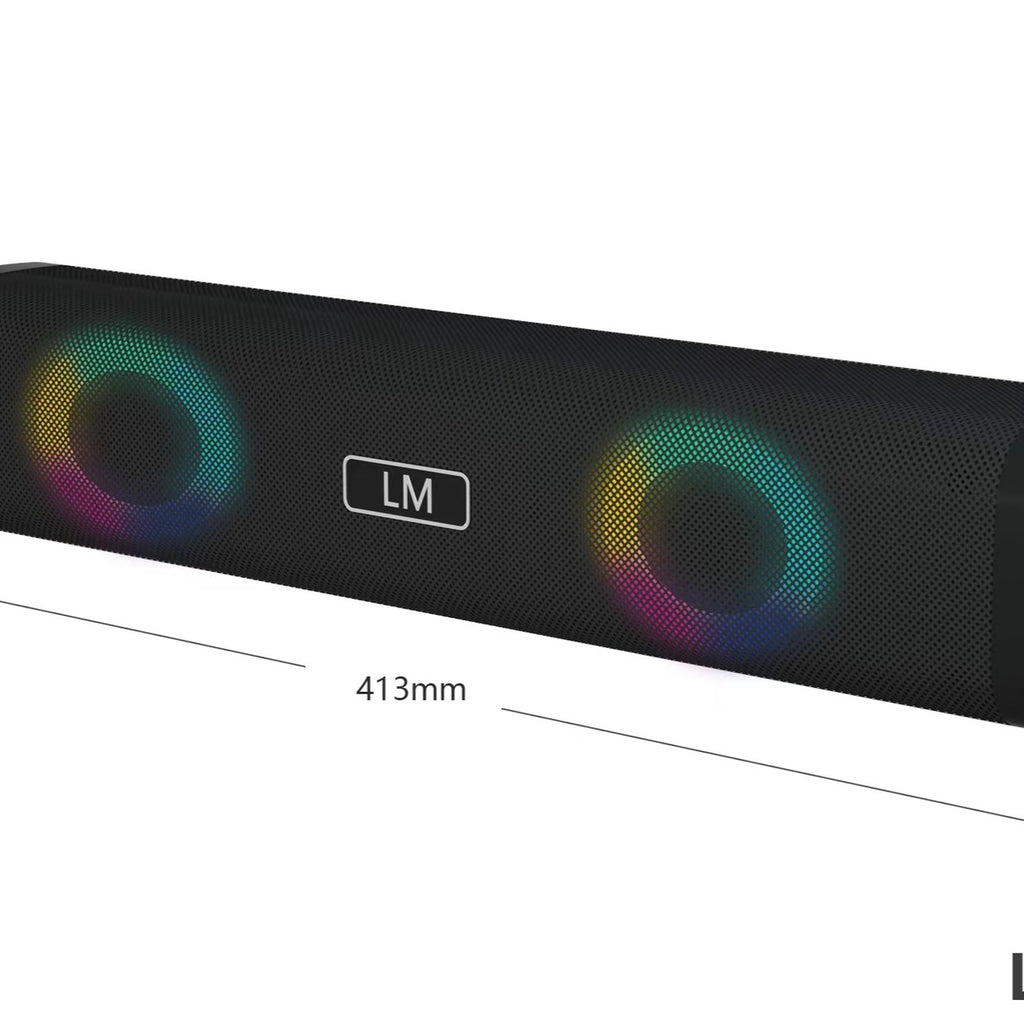 Haut-parleur privé Bluetooth sans fil Long Sound Heater USB Card TWS Couplet Color Light