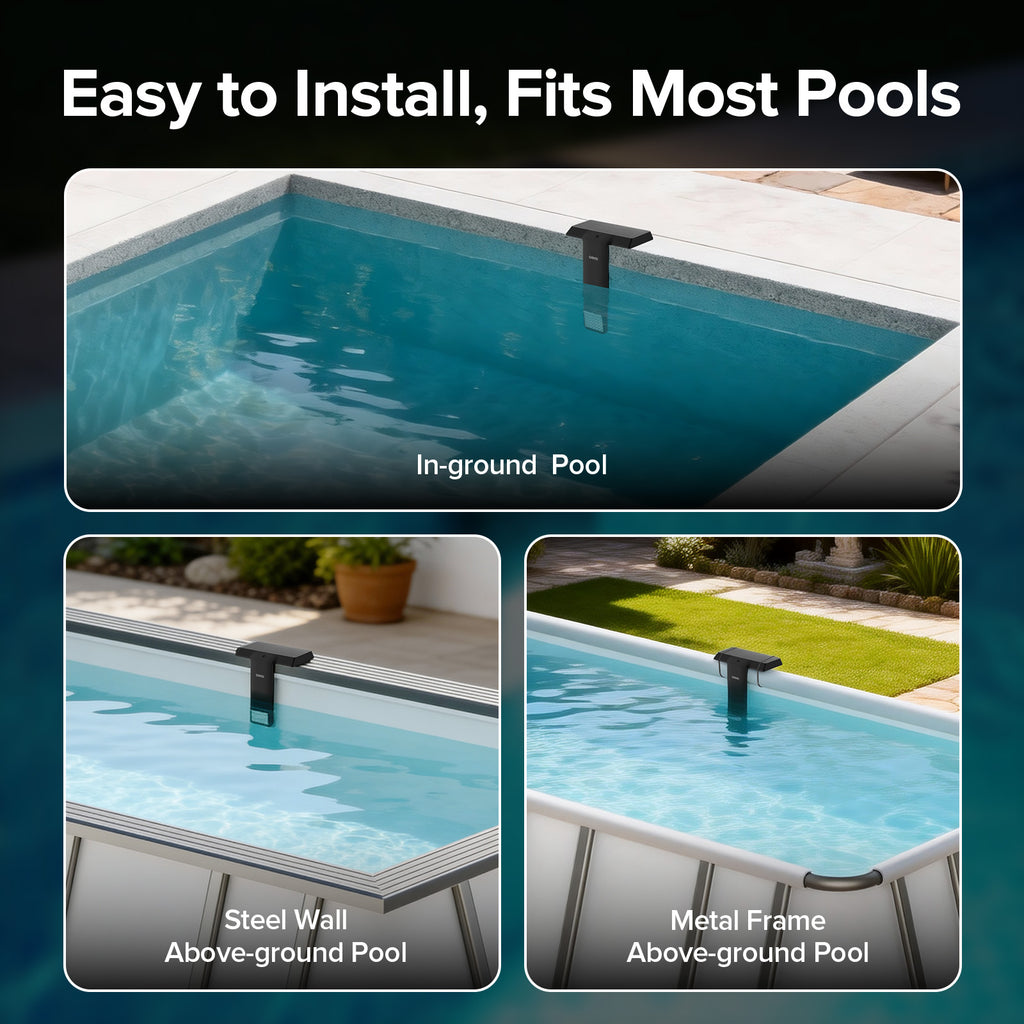 SANSI Solar Poolside RGB Light avec télécommande rechargeable IP68 Waterproof Pool Light pour Ing