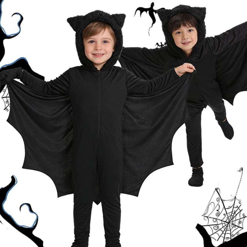 Costume de performance pour enfants Combinaison de saut Style Bat-wing