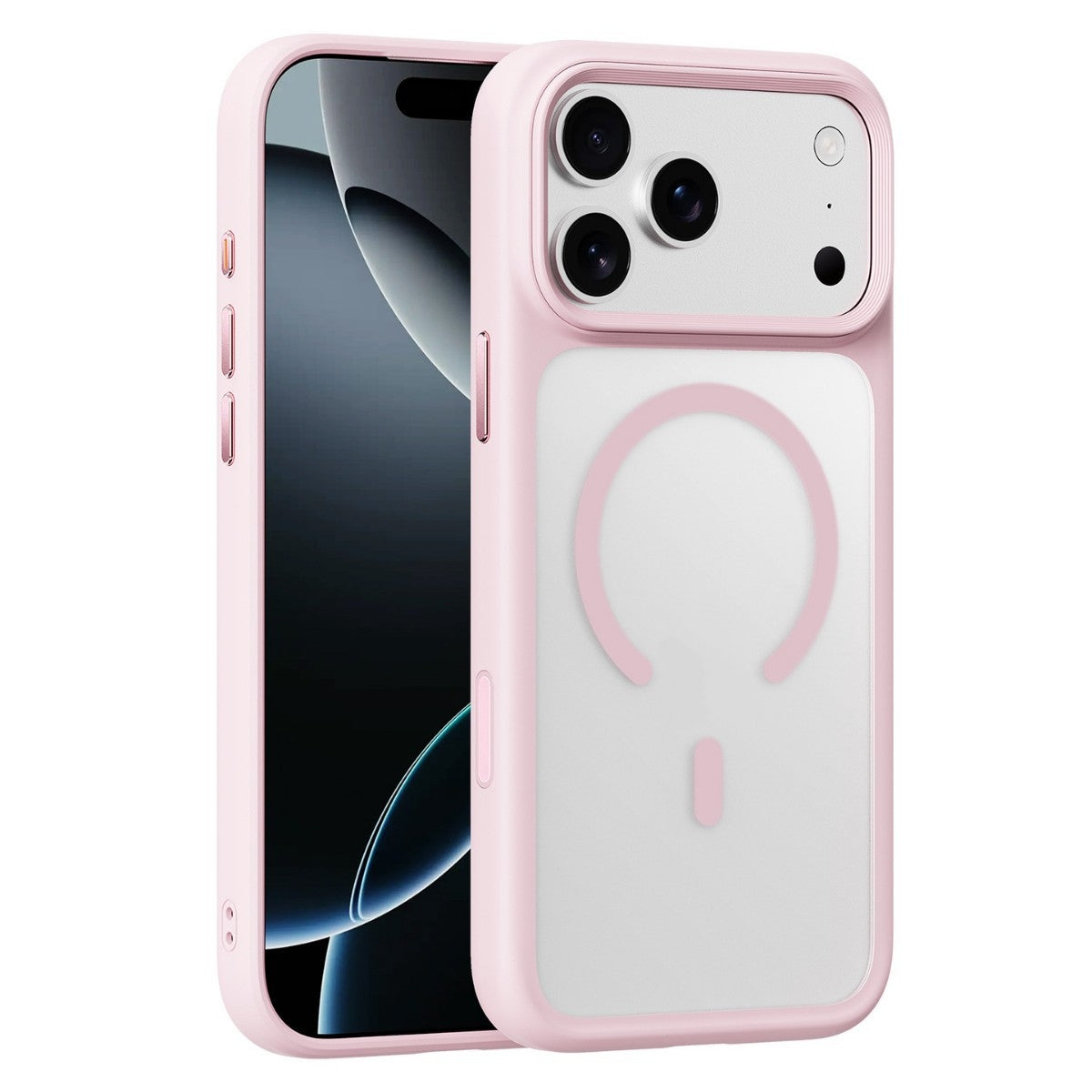 Applicable à 17ProMax Phone Case Skin Feeling Grosted Transparent magnétique résistant à la chute