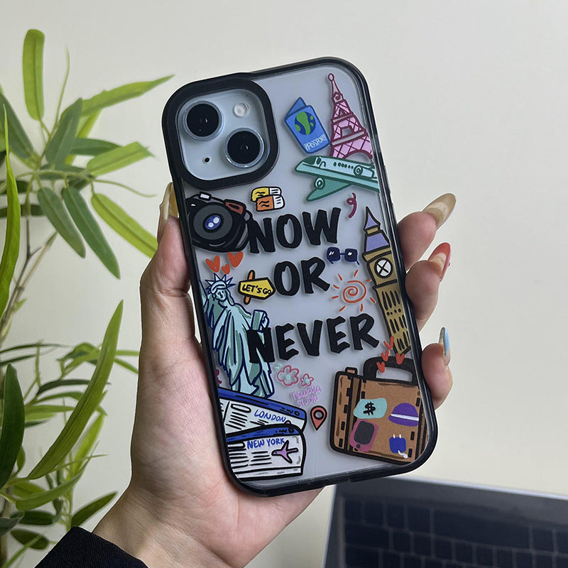 Cas de téléphone de voyage gratuit Mode Acrylique cas dur