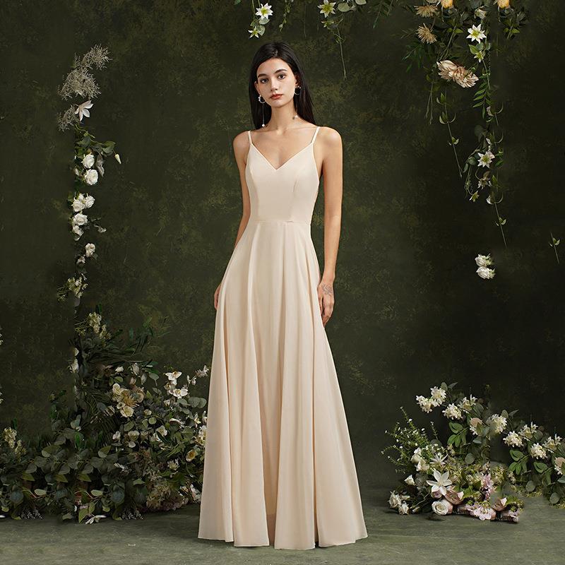 Printemps Banquet Stage Party European and American Deep V Robe