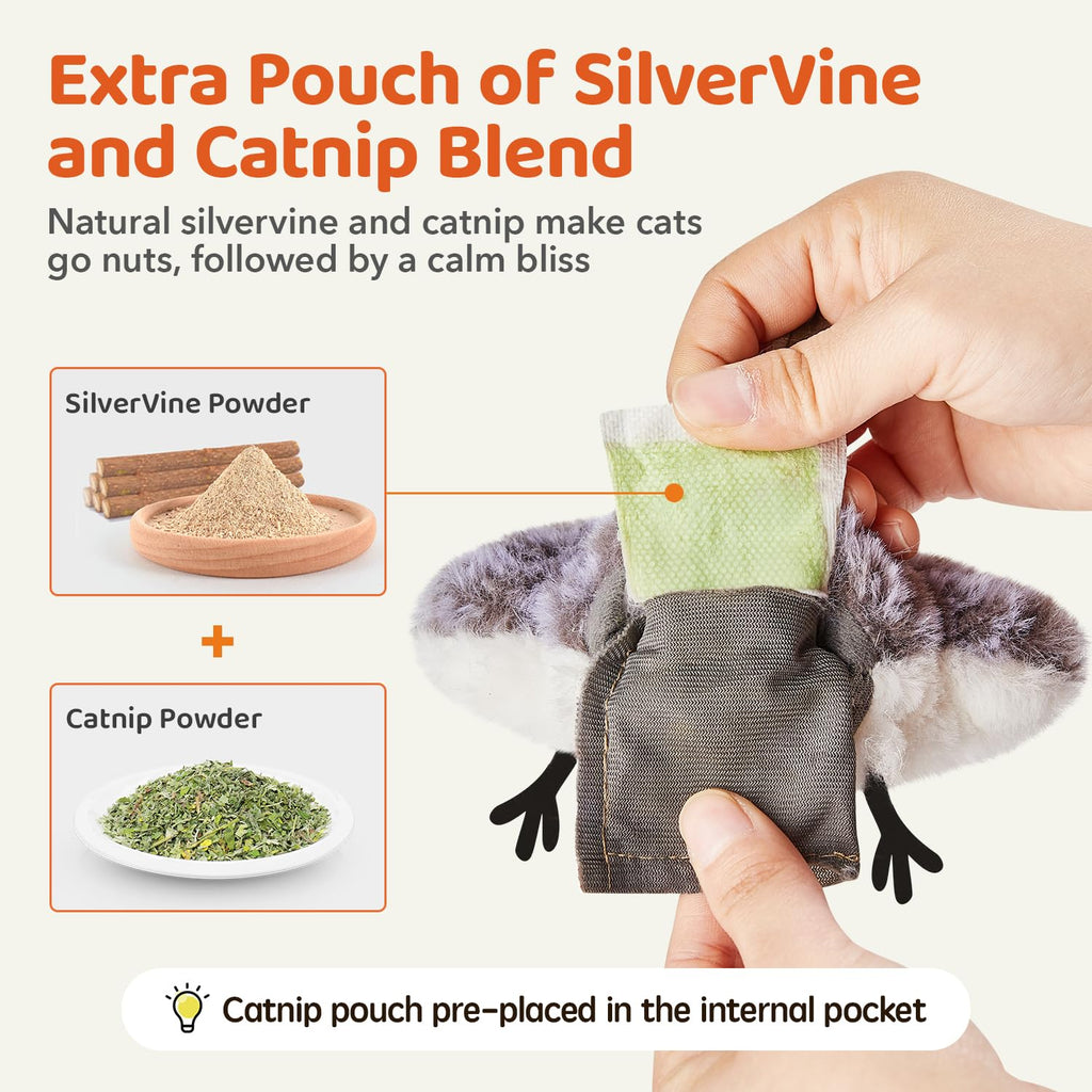 Jouets de chat enflammés Sandpiper paire-Mate oiseaux ressemblant Chirp