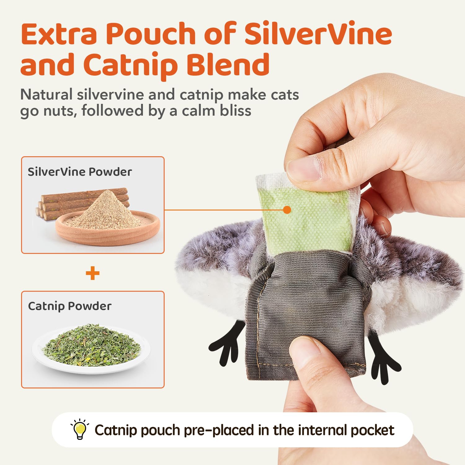 Jouets de chat enflammés Sandpiper paire-Mate oiseaux ressemblant Chirp