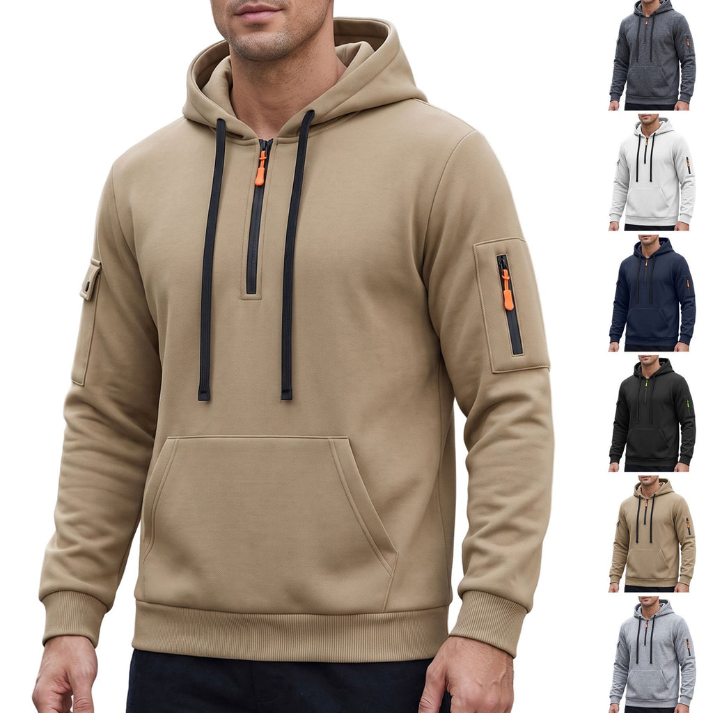 Homme Waffle-knit Henley avec poche de couleur contrastante