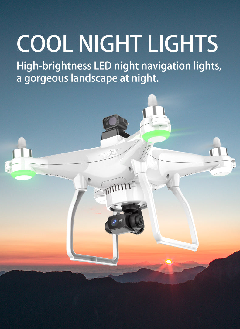 Évitement d'obstacle laser 4K HD Trois axes Mécanique Gimbal Dual GPS Drone