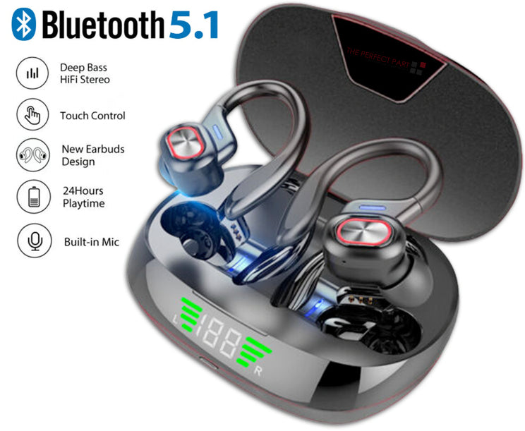 Casque Bluetooth 5.1 Écouteurs sans fil True Ecouteurs Casque HiFi Sport TWS