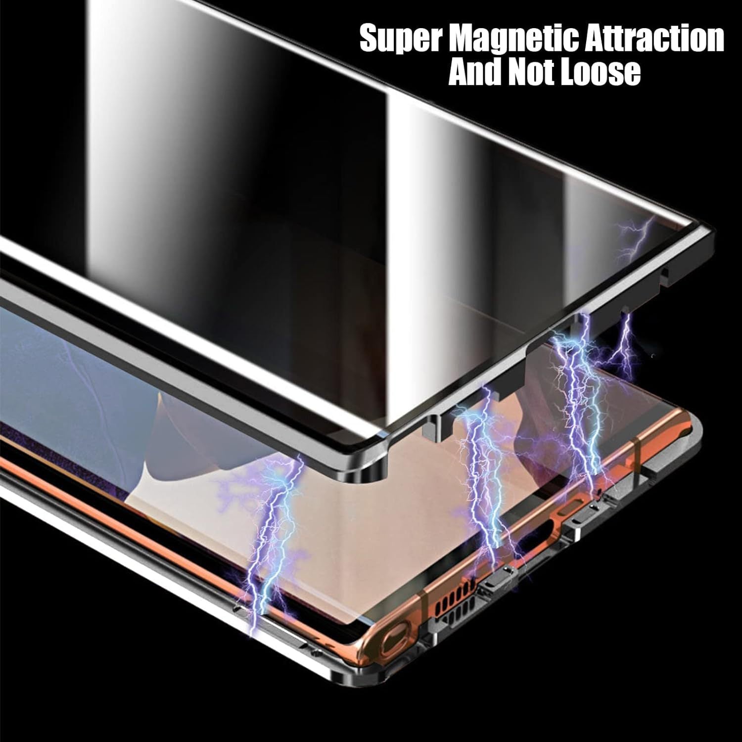 Boîtier de téléphone étanche Ensembles magnétiques en verre double face en métal