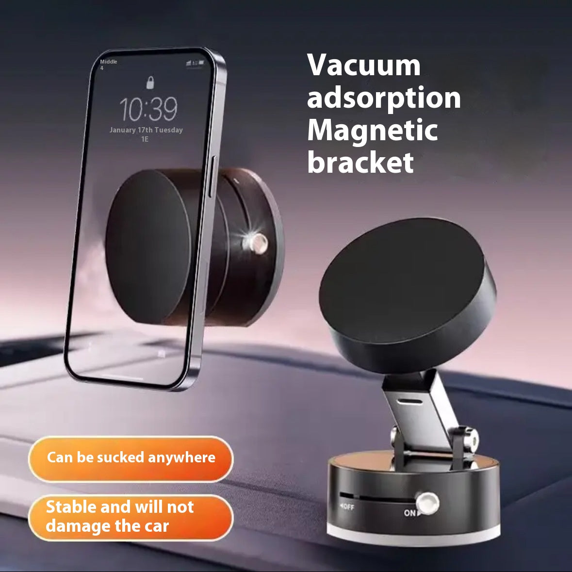 Aspirateur magnétique type d'aspiration Support téléphonique