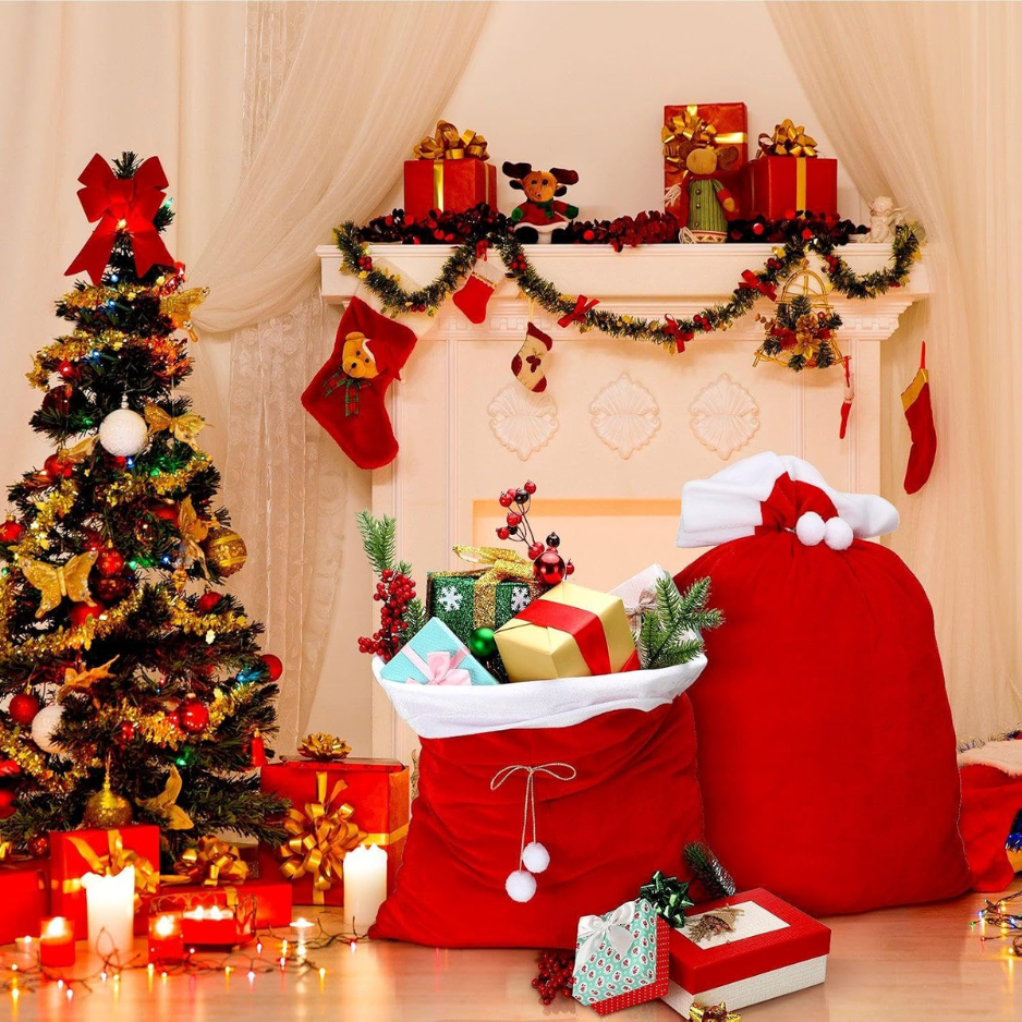 2 Pcs Grand Noël Cadeaux de Noël Sacs Sac