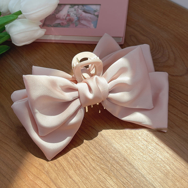 Poignée de cheveux de couleur uni XL Bow Ribbon