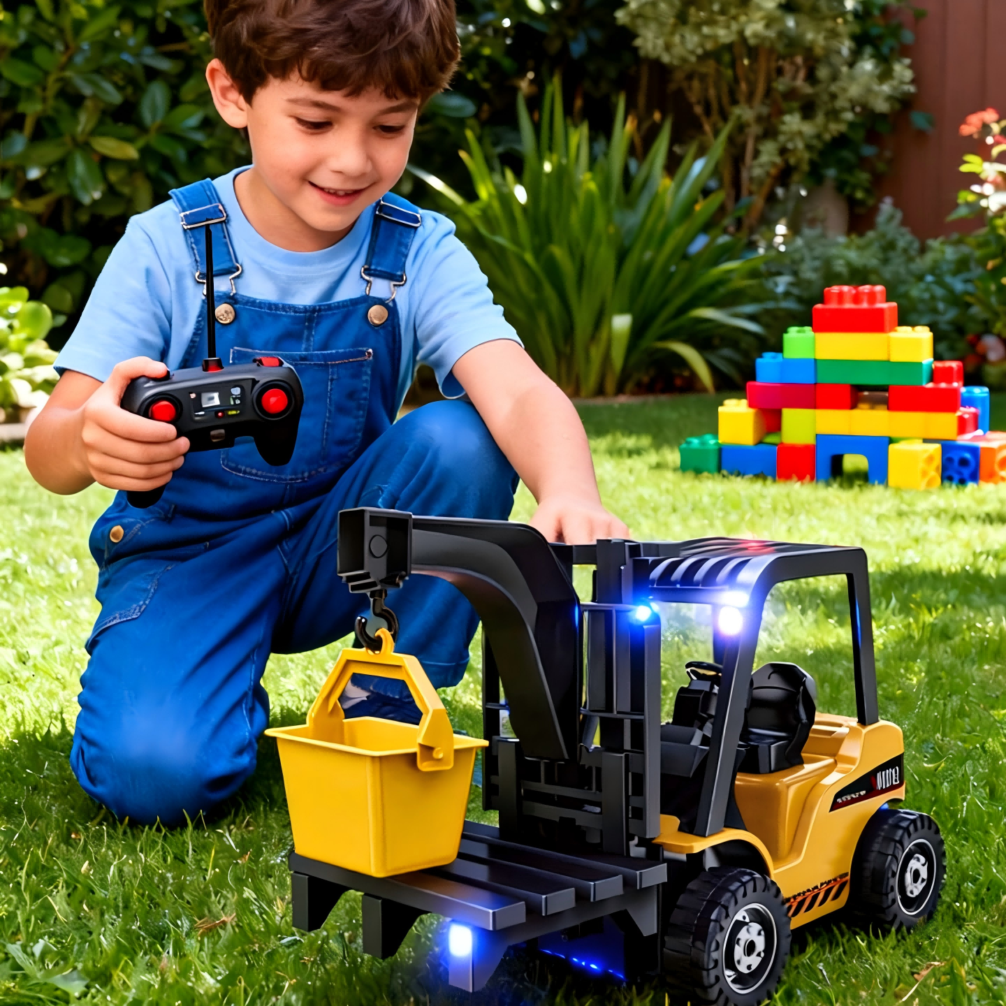 11CH 1 18 Jouet de chariot élévateur RC pour enfants