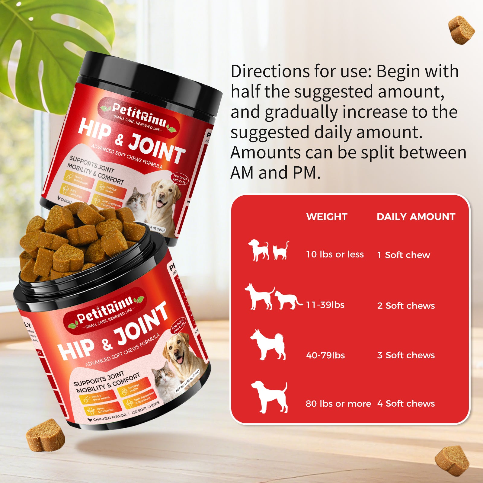 Uniquement prise de soi--- Supplément conjoint pour les chiens et les chats