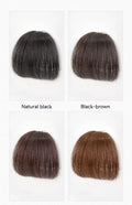 Naturel Avant-tête artificiel cheveux droit Bangs perruques ensemble sans coutures ensemble perruque invisible