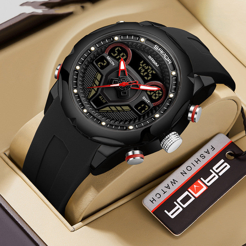 Homme montre mode lumineux étanche réveil électronique