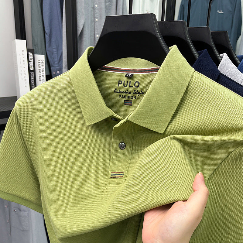 T-shirt manches courtes Lapel d'été Hommes Polo polyvalente