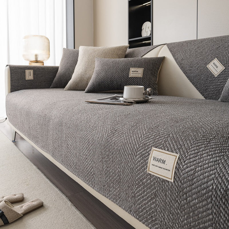 Imitation Coton et Lin Four Seasons Universal Non-slip Canapé Couverture
