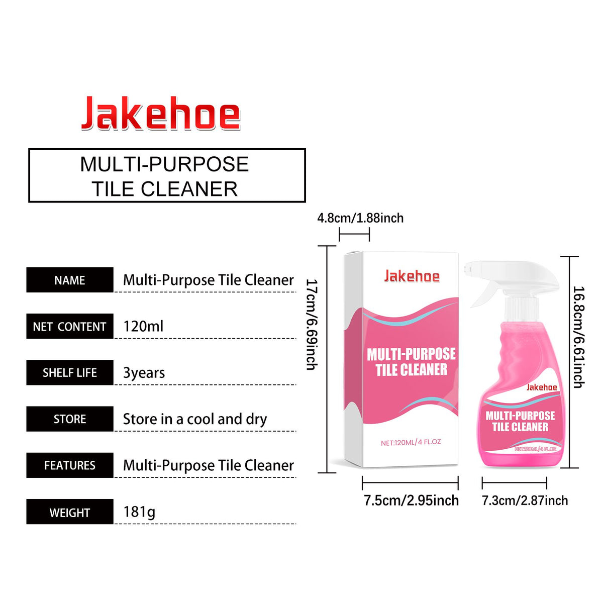 Vaporisateur de nettoyage de surface pour carreaux JAKEHOE