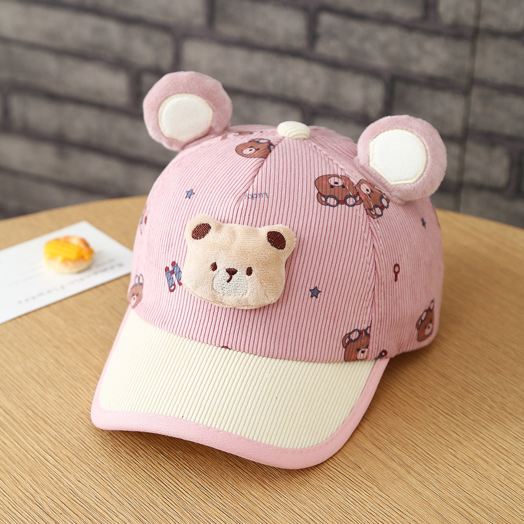 Poupée en peluche pour garçons et filles d'hiver et d'automne avec tissu Corduroy et bea pleine impression