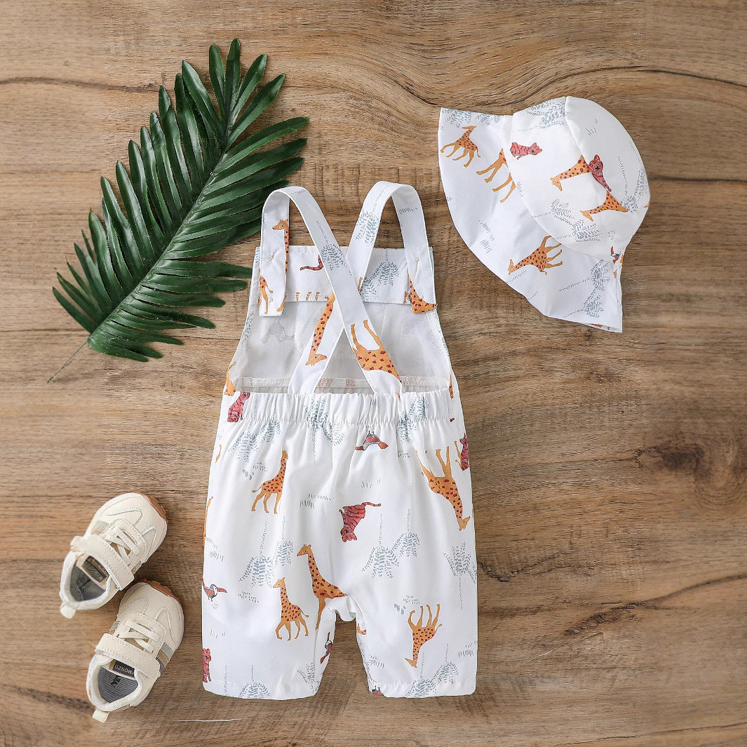 Bébé Romper avec Triangle Climbing Design Sleeveless Vest style Bodysuit
