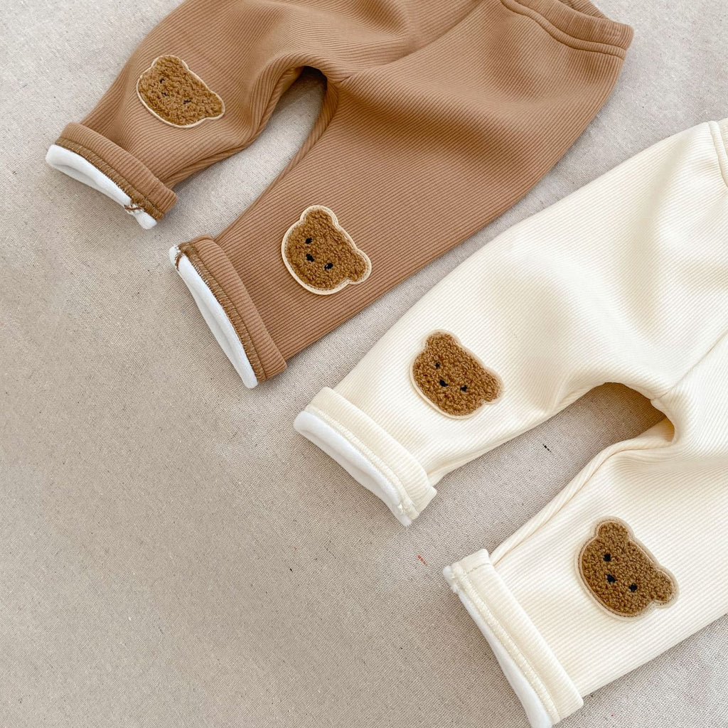 Confortable ours mignon pantalons de loisirs brodés en trois dimensions