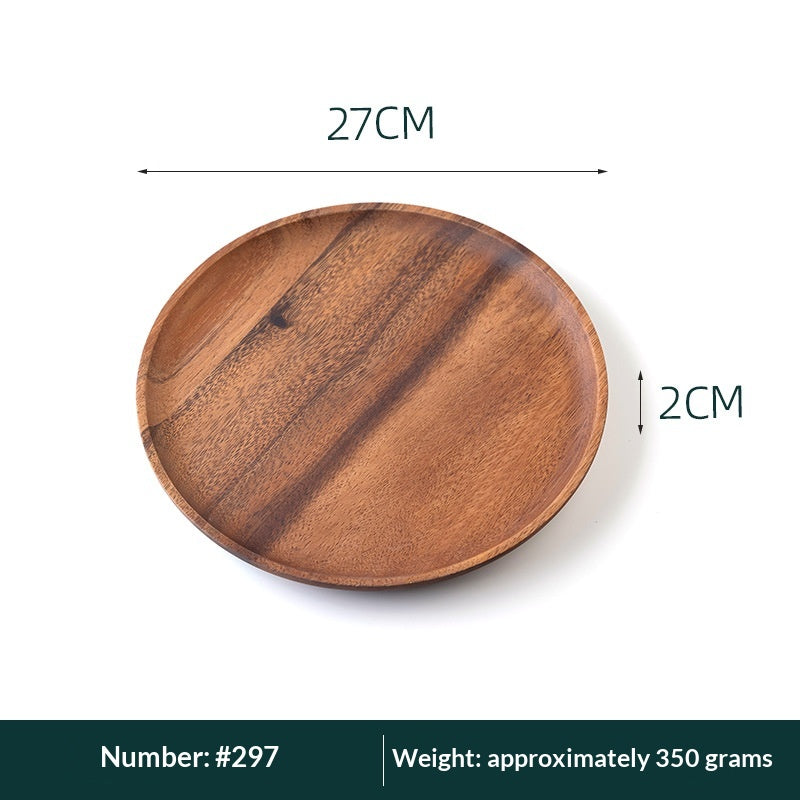 Approvisionnement direct en usine Acacia Saucer en bois massif Restaurant Plateau de fruits