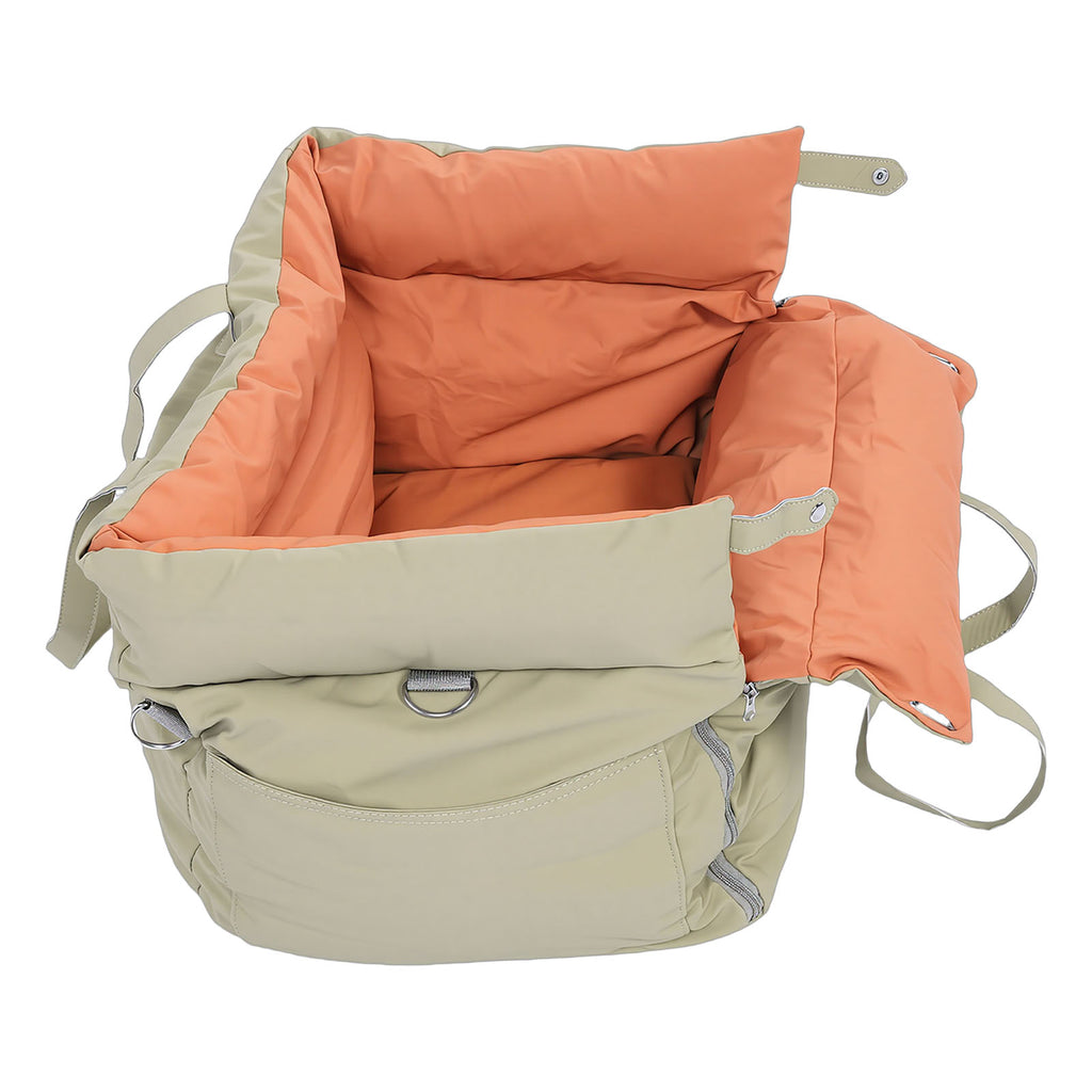 Car Pet Bed Portable Travel Outdoor Detachable Lavable Pet Siège de voiture avec Harness pour chiens