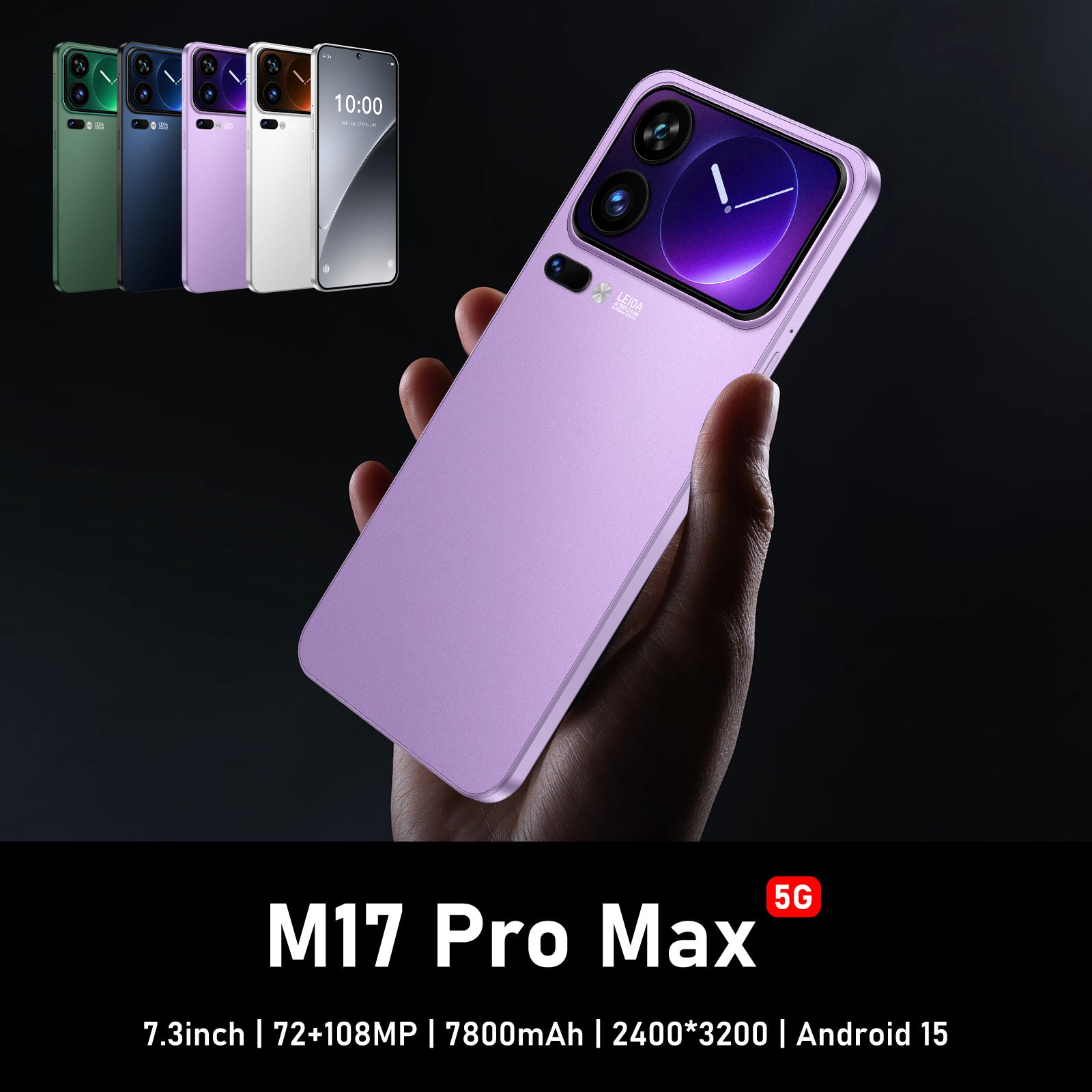 M17 Pro Max Téléphone avec grand écran