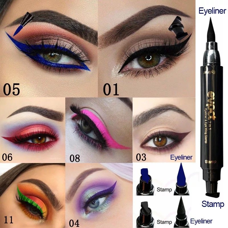 Stylo à double pointe pour colorer le coin extérieur de l'eyeliner