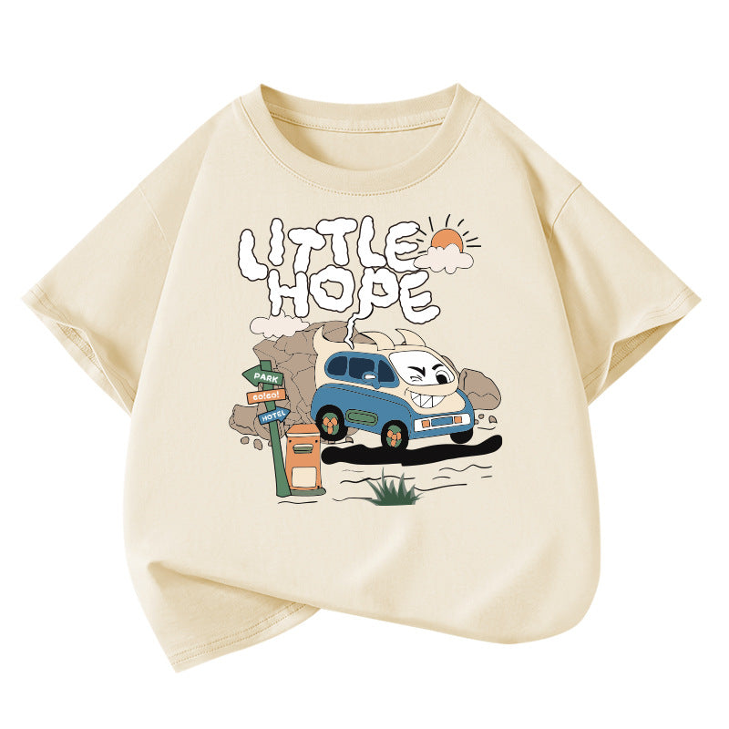 T-shirt en coton à manches courtes pour garçons