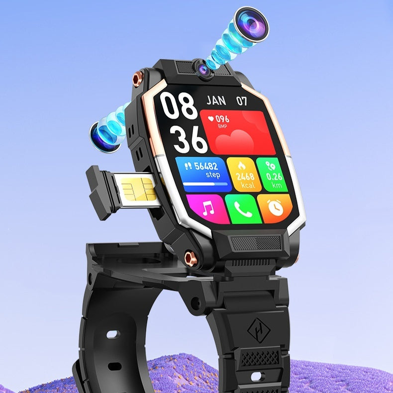Montre téléphonique pour enfants avec double caméra tournante Et la vidéo HD appelant Smartwatch