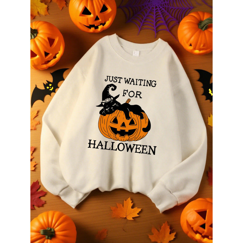 Juste attendre pour Halloween Pumpkin Design Sweats