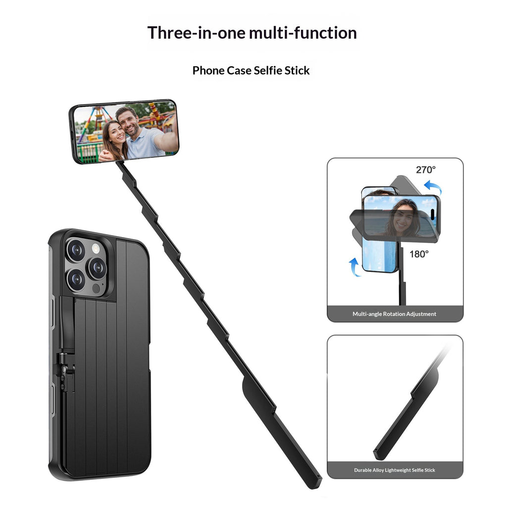 Housse Bluetooth multifonctionnelle avec bâton de Selfie