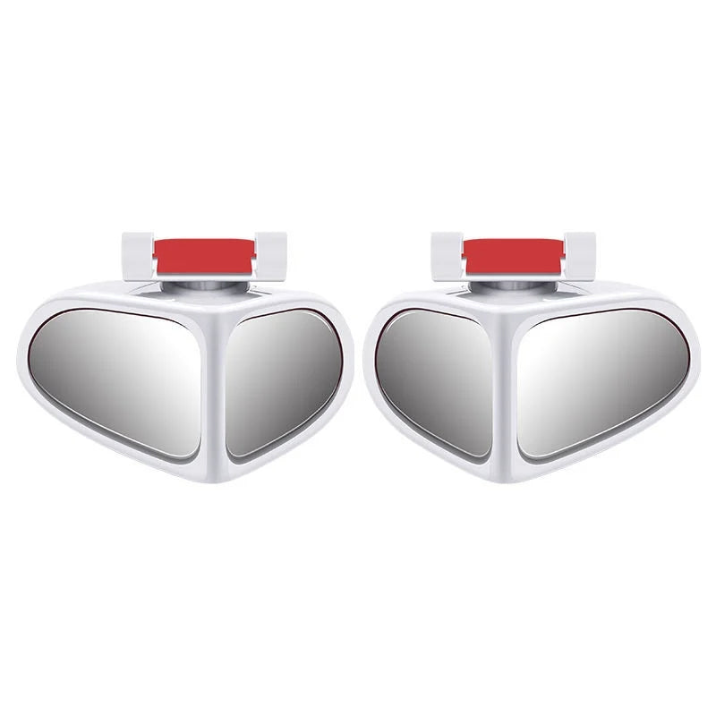 Voiture Renverser petit miroir rond avant et arrière roue grand-angle miroir à double bord Auxile