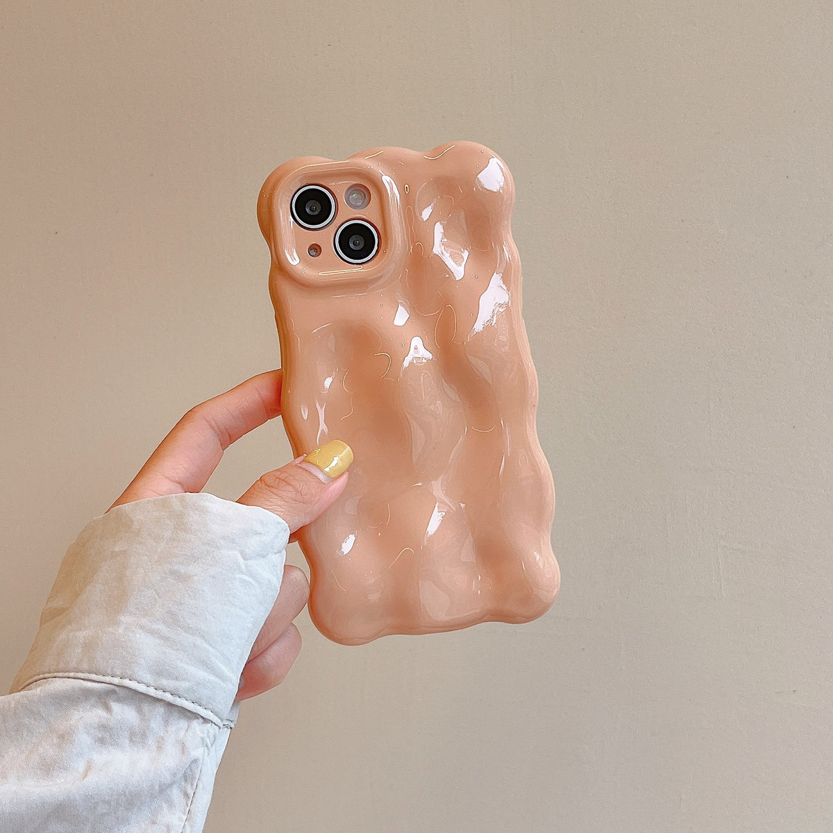 Irrégulier Meteorite Pattern Phone Case Couleur solide