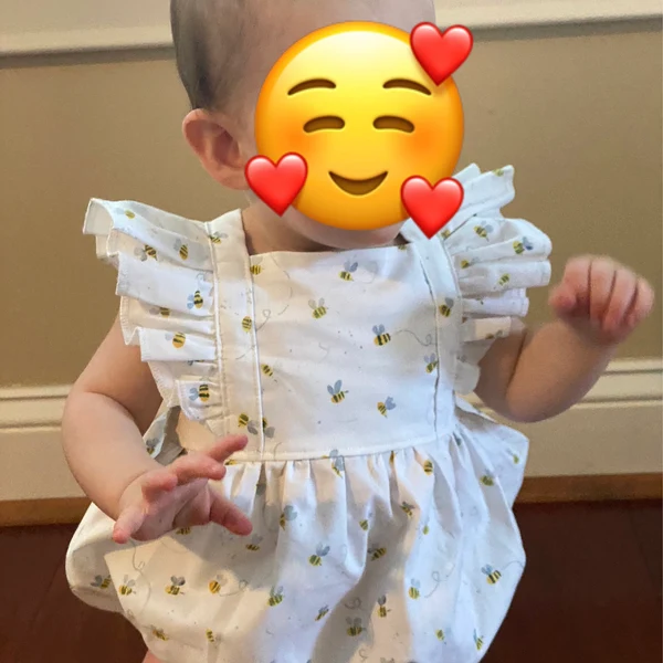Bubble Romper bébé fille d'abeille - 1er jour d'abeille Romper