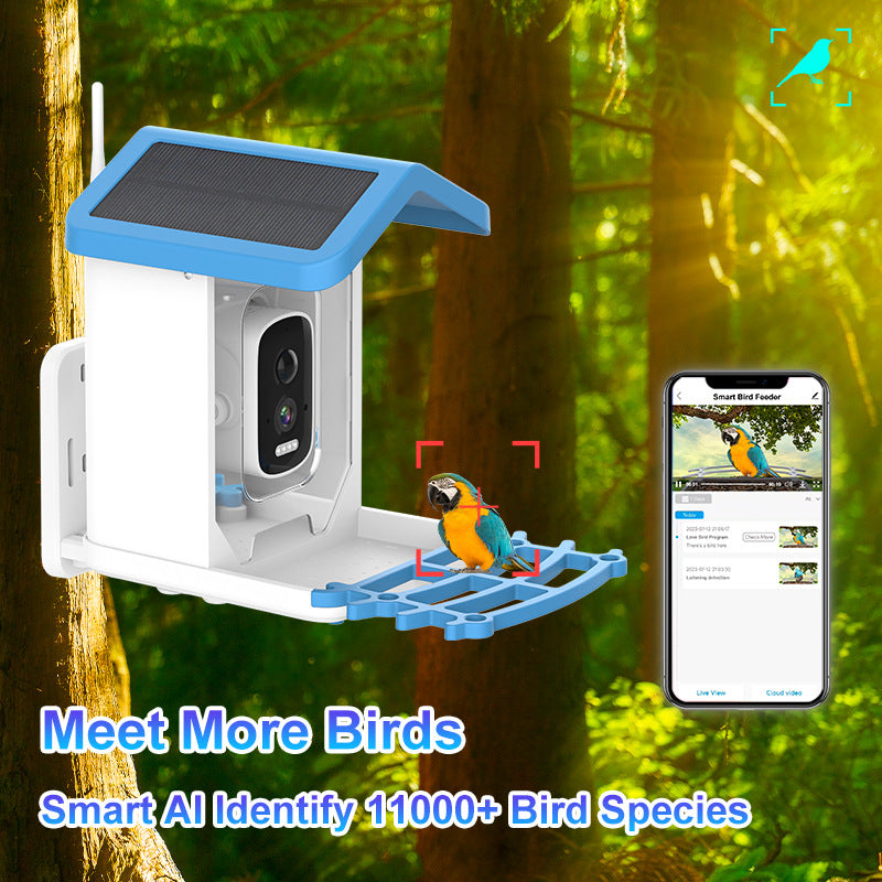 Reconnaissance intelligente de l'alimentation des oiseaux Solaire HD