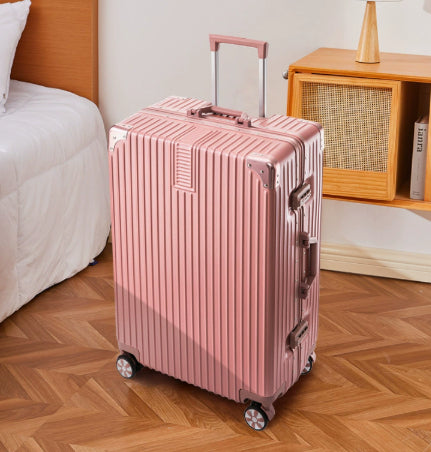 Valise de chariot femme Grande capacité Cuir durable avec une serrure et une fermeture éclair