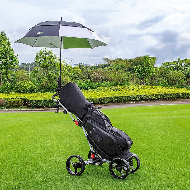 Golf Course Cart Alliage en aluminium à quatre roues pliable avec rack parapluie