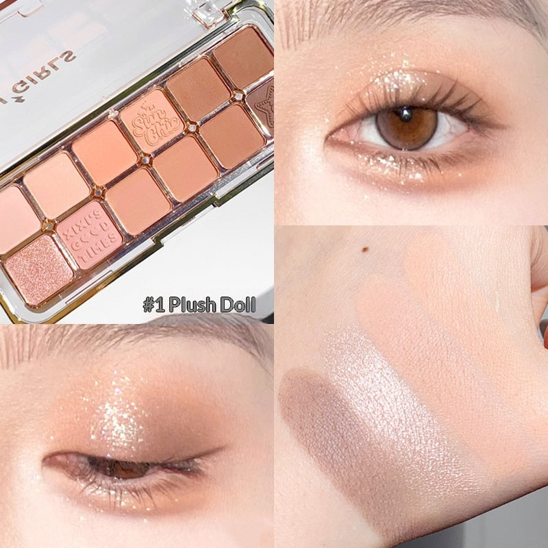 Muse Muse Palette à paupières de 12 couleurs Shimmer Sparkle Matte Highlight Contour Blush Tout