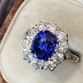 Bague en cuivre de luxe pour femmes avec revêtement en or blanc