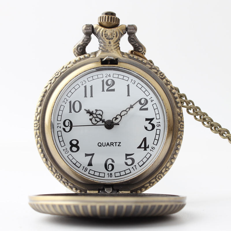Mode Rouge Commemorative Pendentif Collier chaîne montre