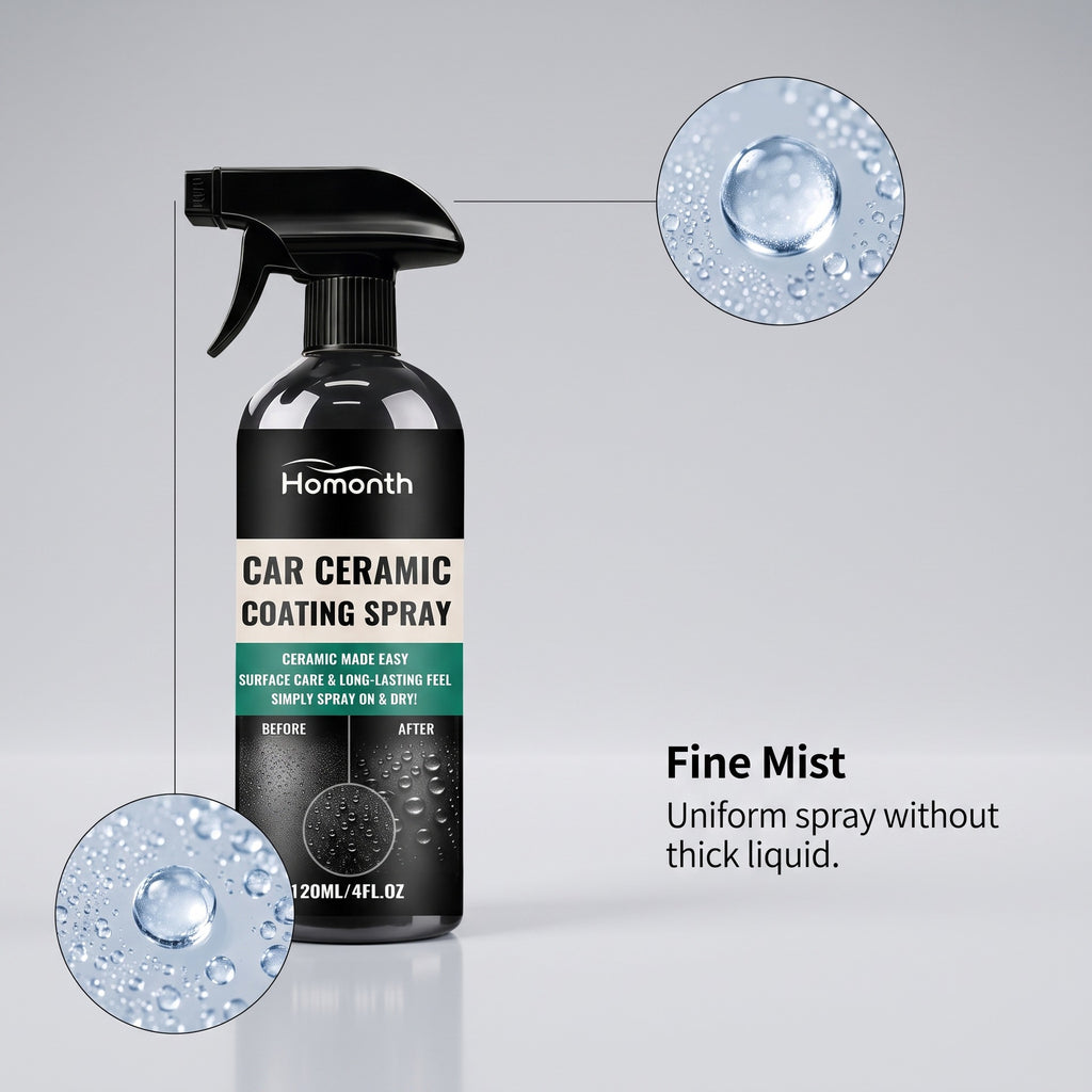 HOMONTH Nano Automotive Coating Spray Un spray pratique pour le nettoyage et le polissage quotidien