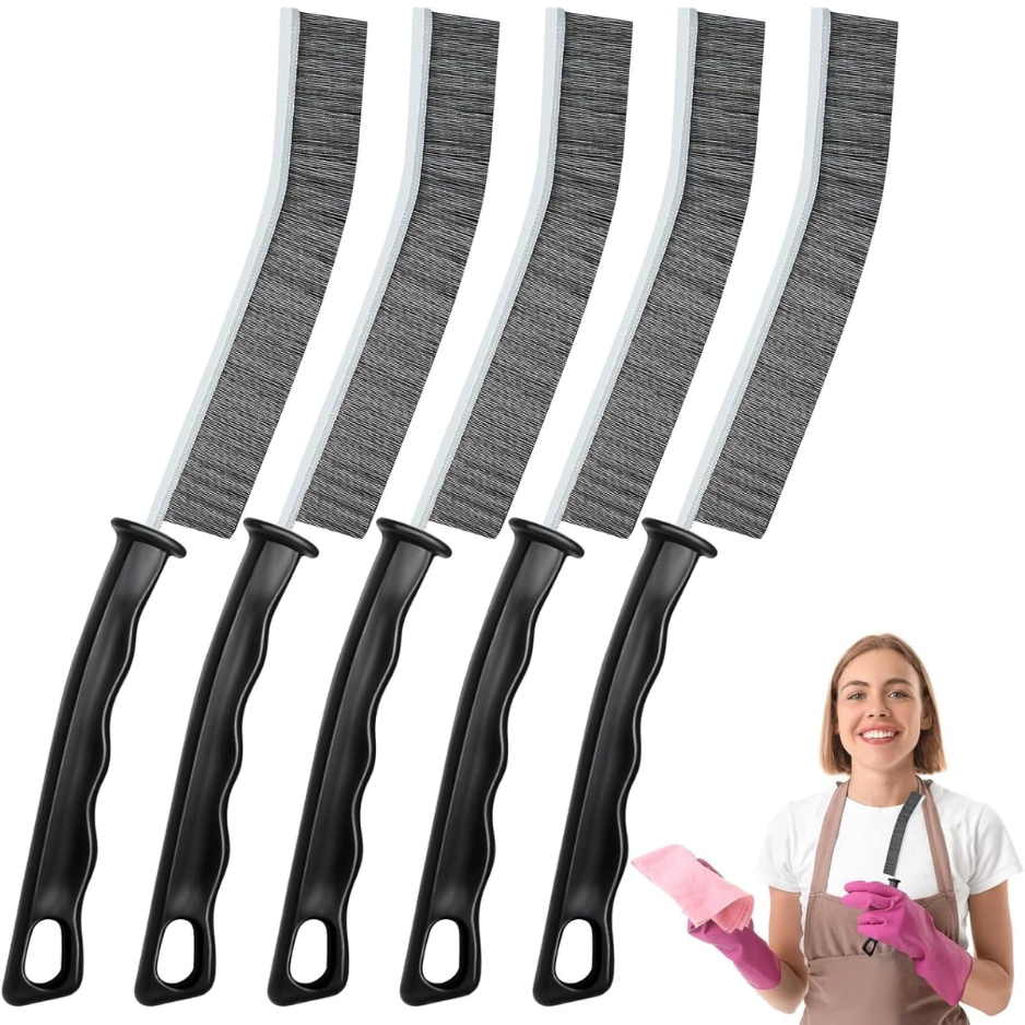 Set de brosses de nettoyage de crevasses à soie dure à 5 pièces - Brosses à écailles multifonctionnelles pour Ki