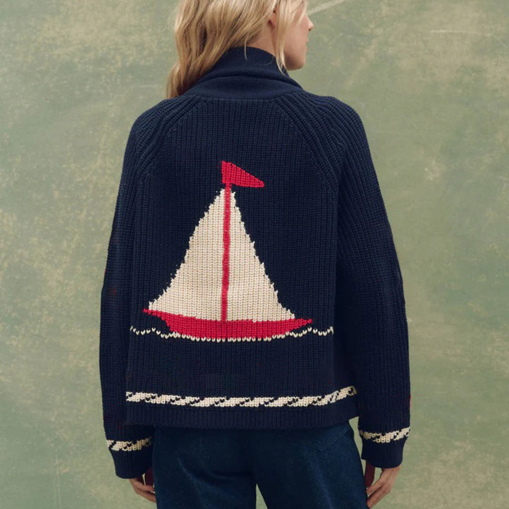 European And American Autumn And Winter Fashion Retro Art Lapel Loose Casual Knitted Cardi
