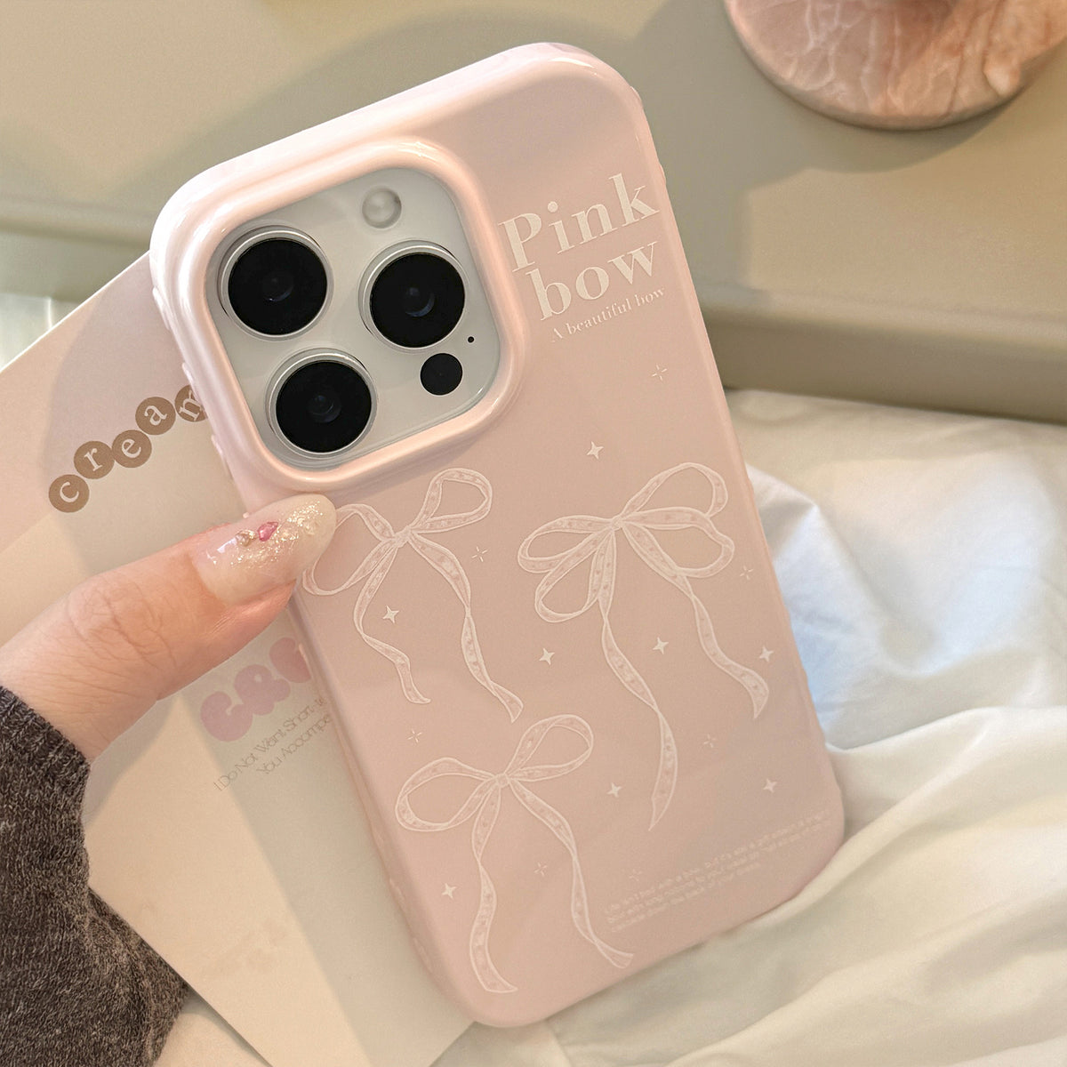 Sweet Ballet Bow Simple Versatile Silicone Phone Case