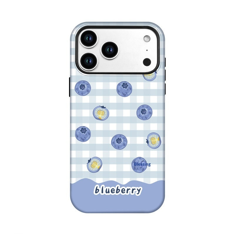 Matte, étui de téléphone anti-dérapant avec un motif de fruit
