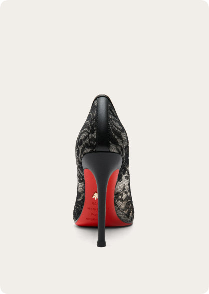 Talons hauts en dentelle pour femmes de plus grande taille