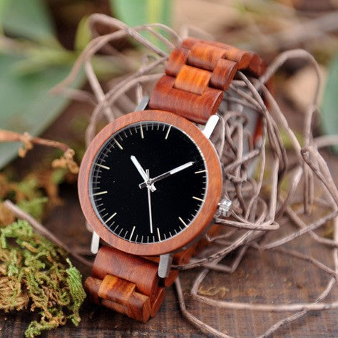 Montre Quartz en bois classique simple